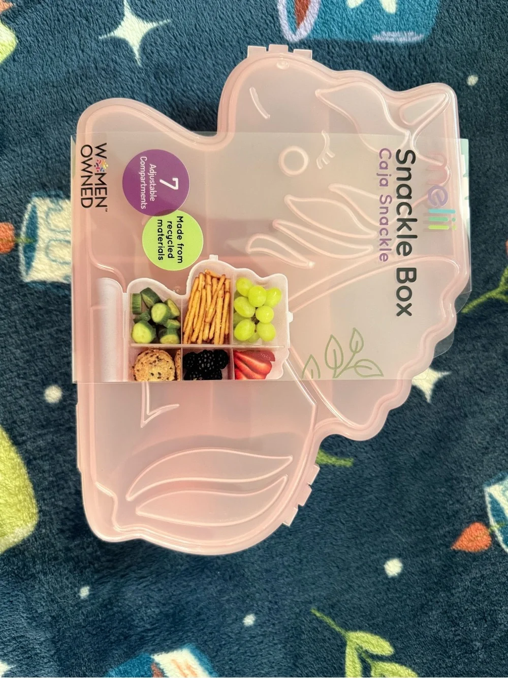 Melli Pink Unicorn Snackle Box with 7 Compartments